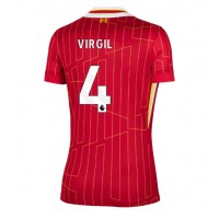 Dres Liverpool Virgil van Dijk #4 Domáci pre Ženy 2024-25 Krátky Rukáv